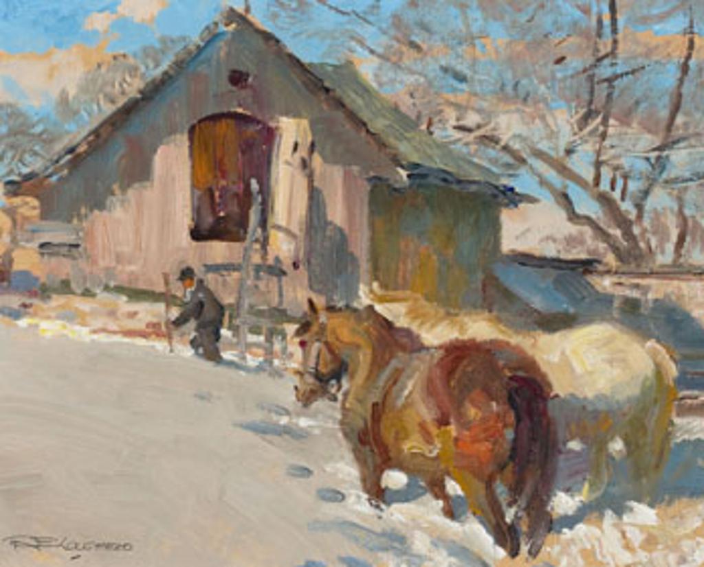 Robert Elmer Lougheed (1901-1982) - Barn in Winter