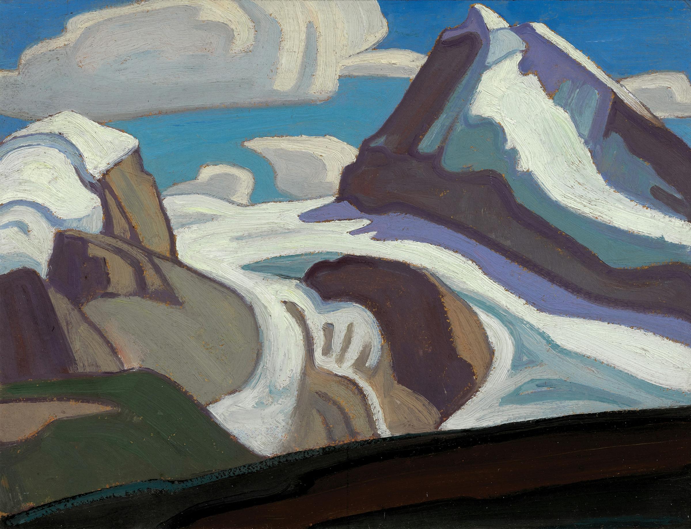 Lawren Stewart Harris (1885-1970) - Coronet Mountain, Brazeau Glacier, 1924