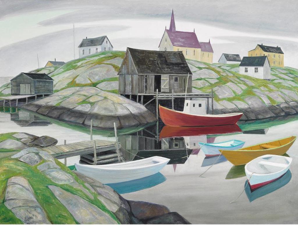 Doris Jean McCarthy (1910-2010) - A Fishing Village