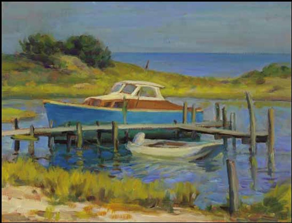 Adam Sherriff Scott (1887-1980) - Boats at Dock