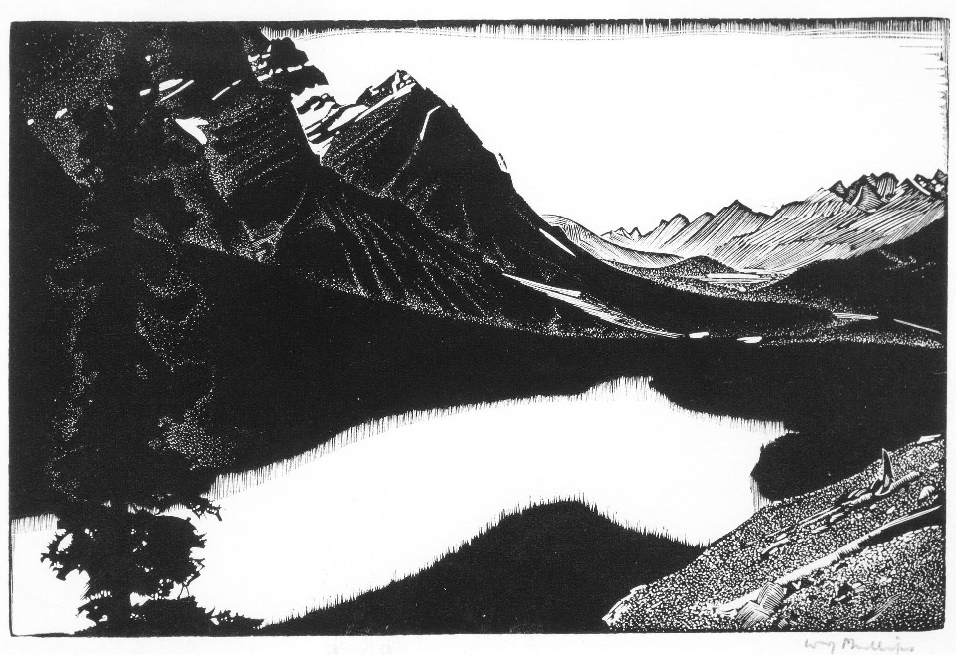 Walter Joseph (W.J.) Phillips (1884-1963) - Mistaya Valley-Peyto Lake and Lily