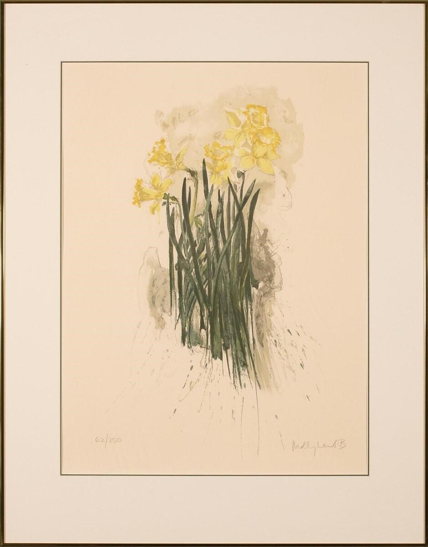 Molly Joan Lamb Bobak (1922-2014) - Untitled, Daffodils; ed. #62/250