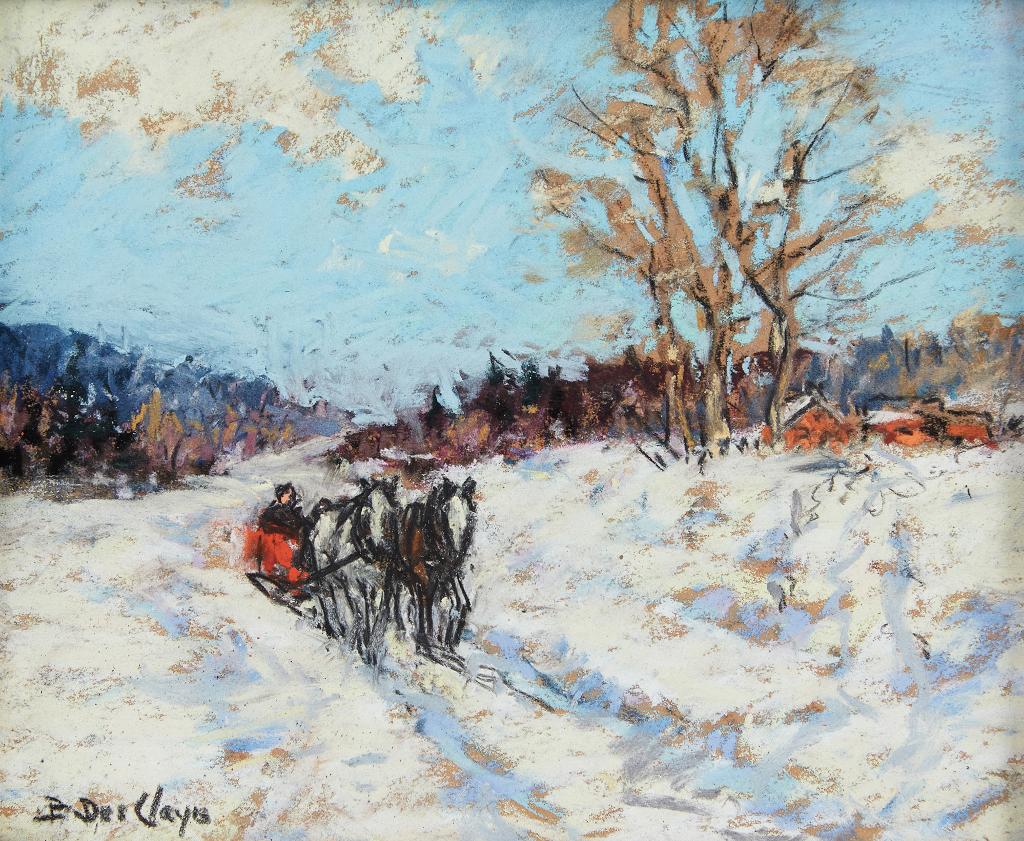 Berthe Des Clayes (1877-1968) - Winter Sleighing Scene