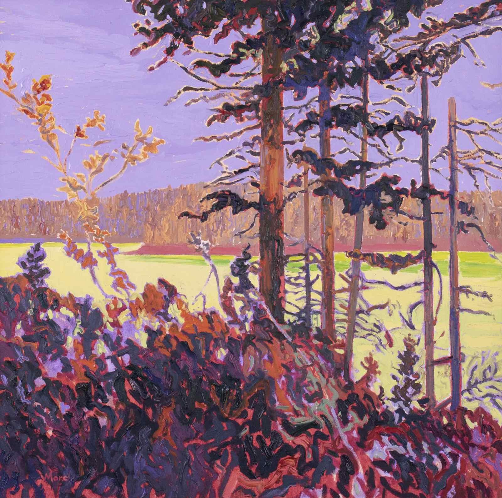 David John More (1947) - Falling Forest, Glowing Lake; 1989