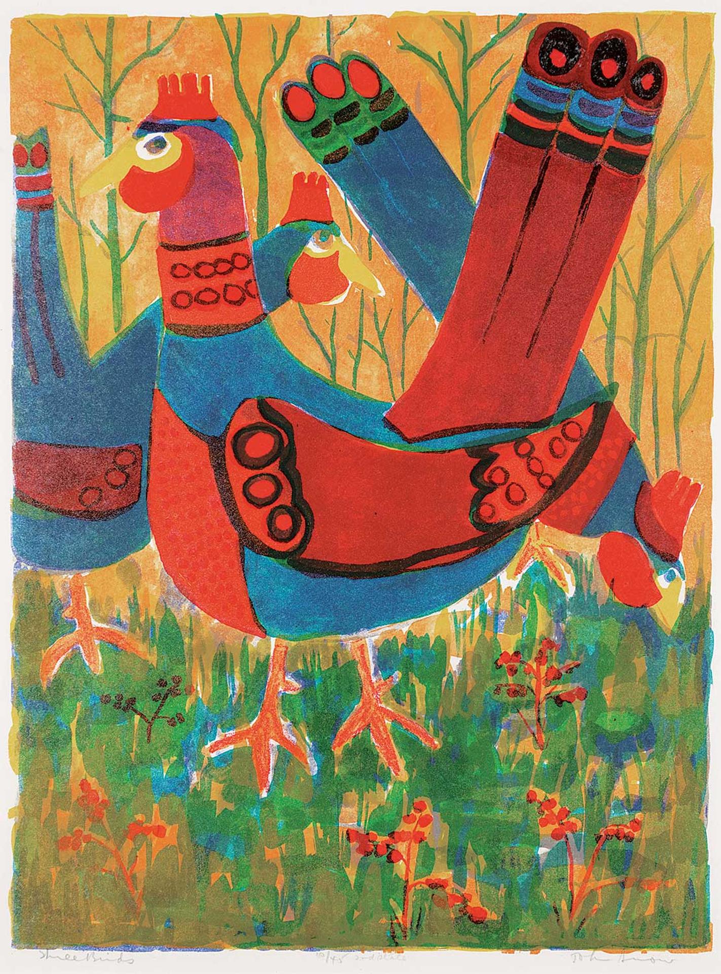 John Harold Thomas Snow (1911-2004) - Three Birds  #10/45 2nd Plate