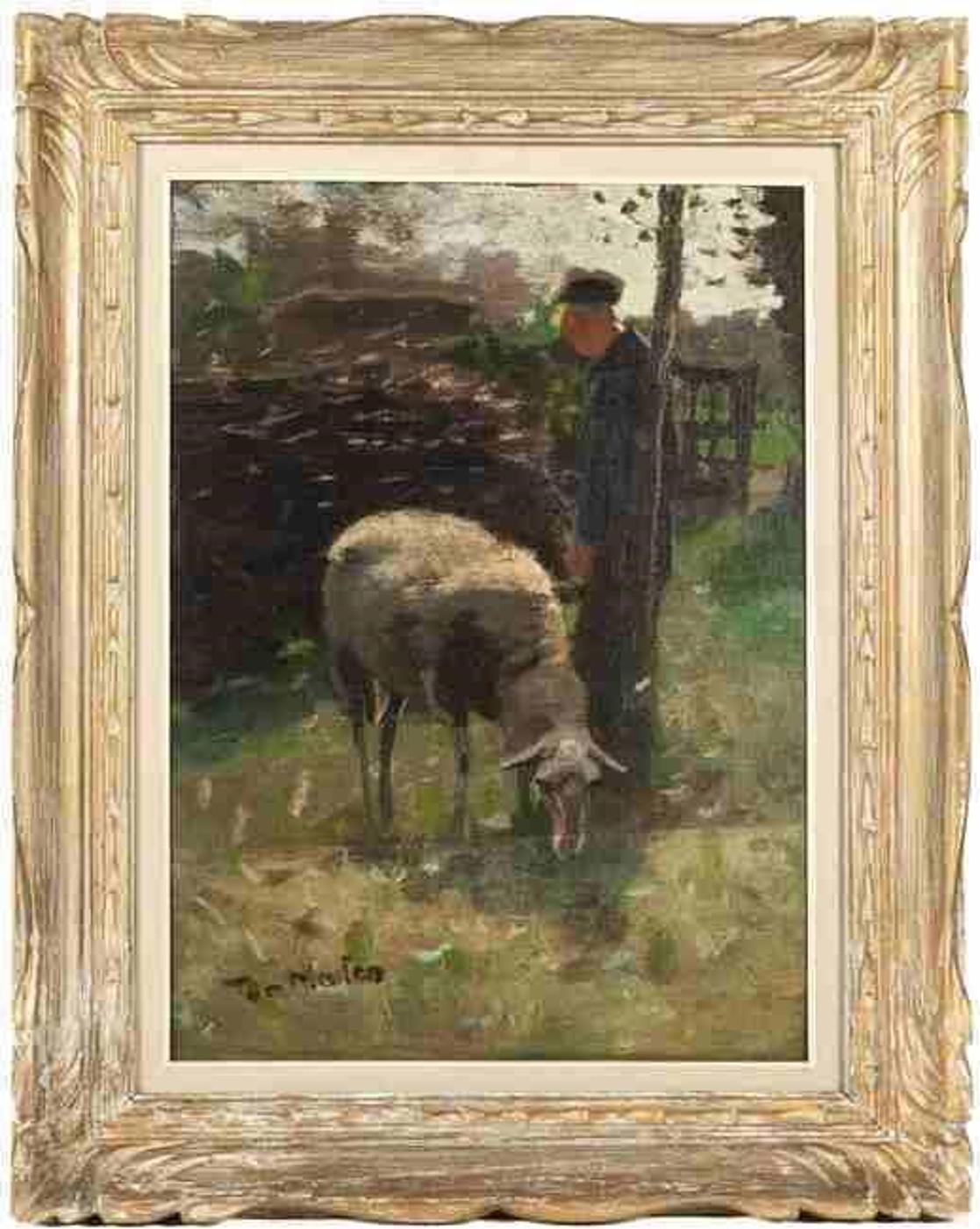 Frans Pieter Ter Meulen (1843-1927) - Farmer and sheep