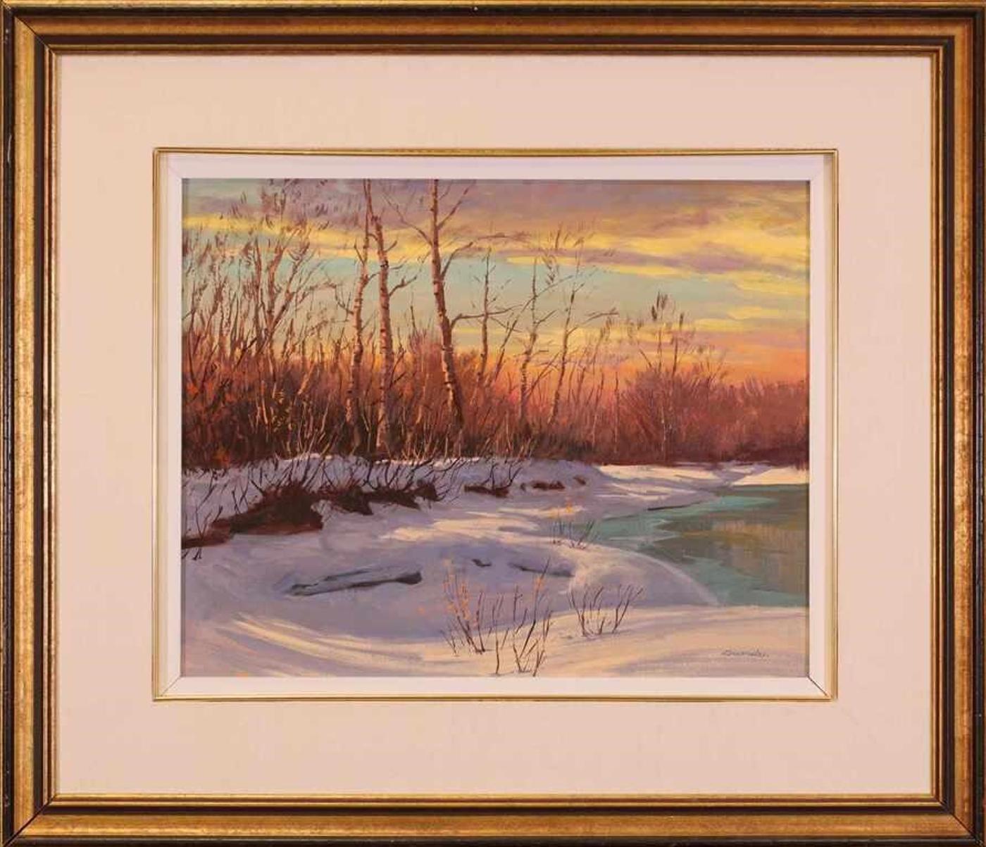 Mannie Gonsalves (1926-2012) - Morning Snow - Elbow River