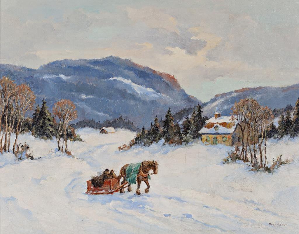 Paul Archibald Octave Caron (1874-1941) - February Morning, Baie St. Paul