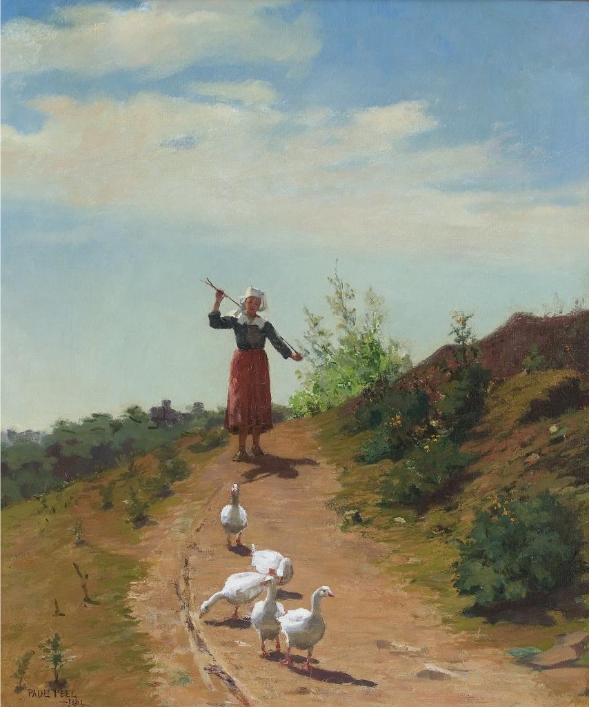 Paul Peel (1860-1892) - Bringing Home The Flock