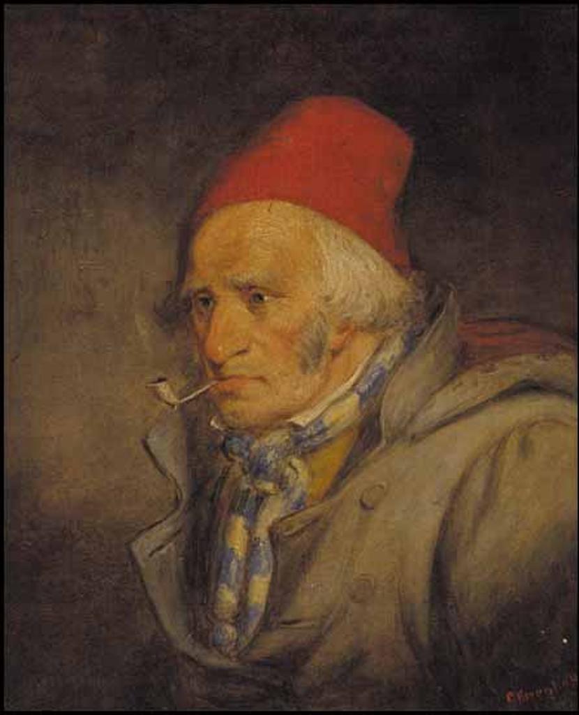 Cornelius David Krieghoff (1815-1872) - Habitant with Pipe