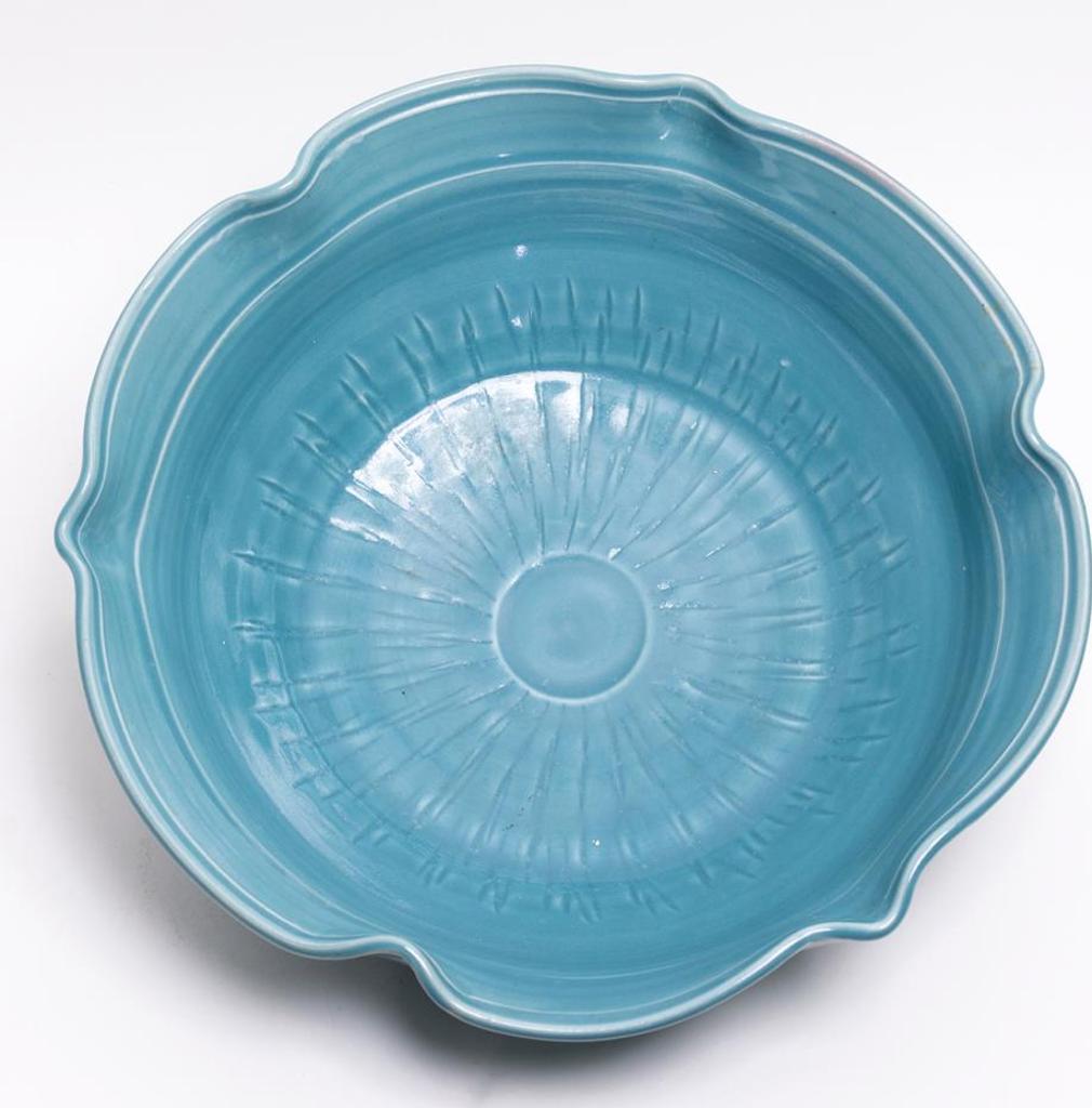 Paula Cooley (1959) - Turquoise Ripple Bowl