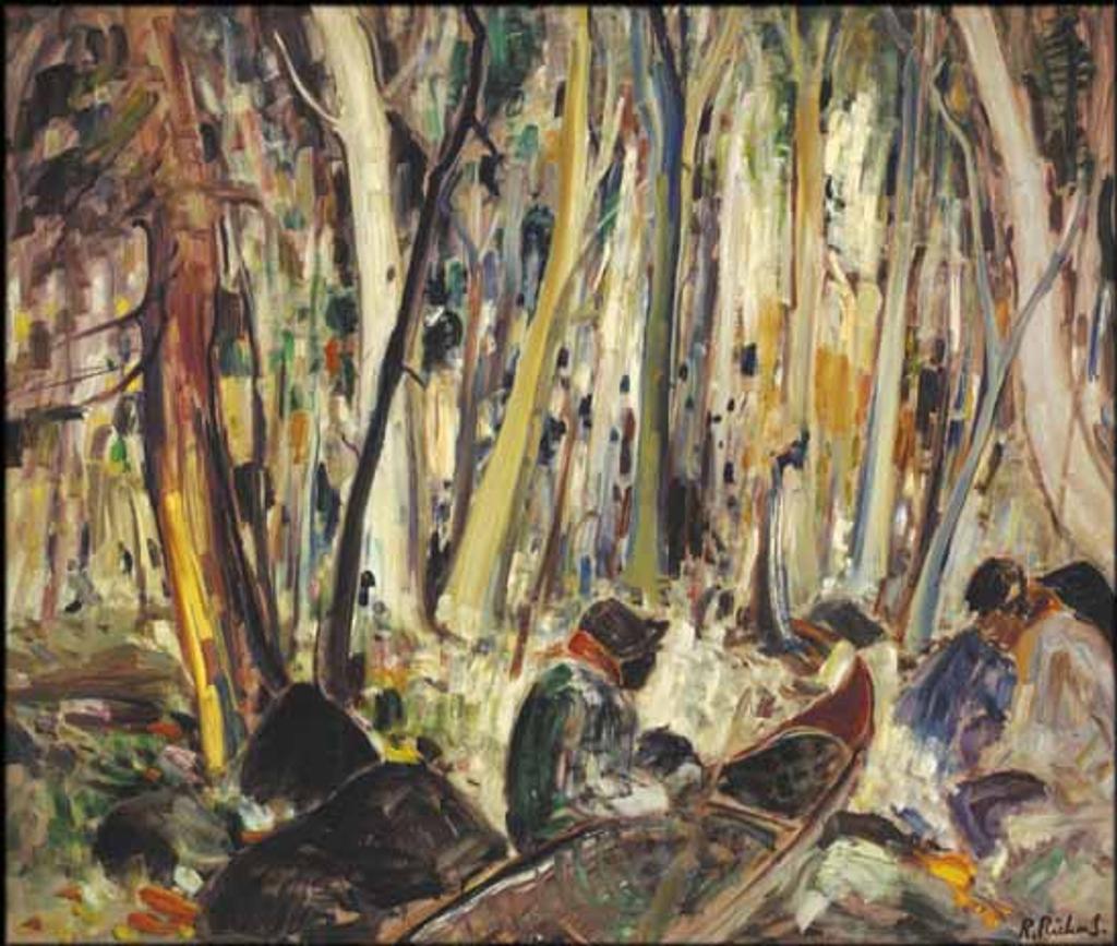 René Jean Richard (1895-1982) - Arrêt au bord de la forêt