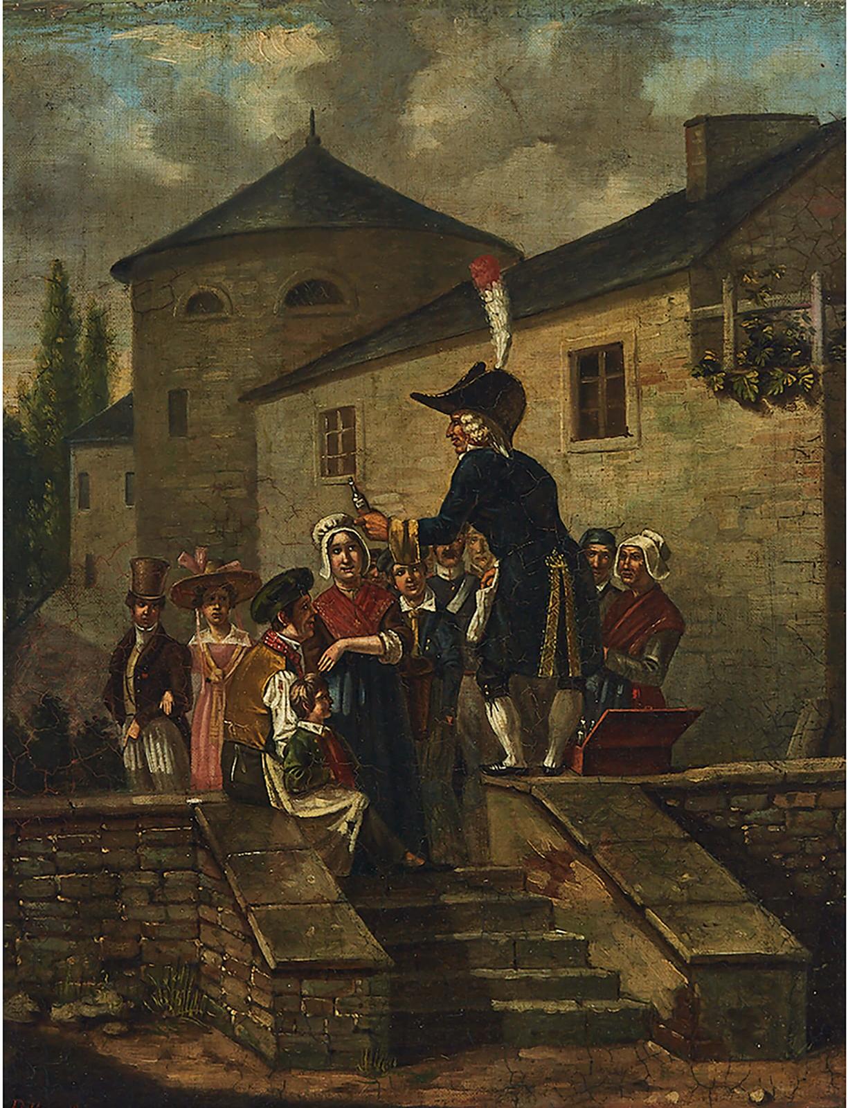 Hendrick Joseph Dillens (1812-1872) - Travelling Medicine Man, 1829