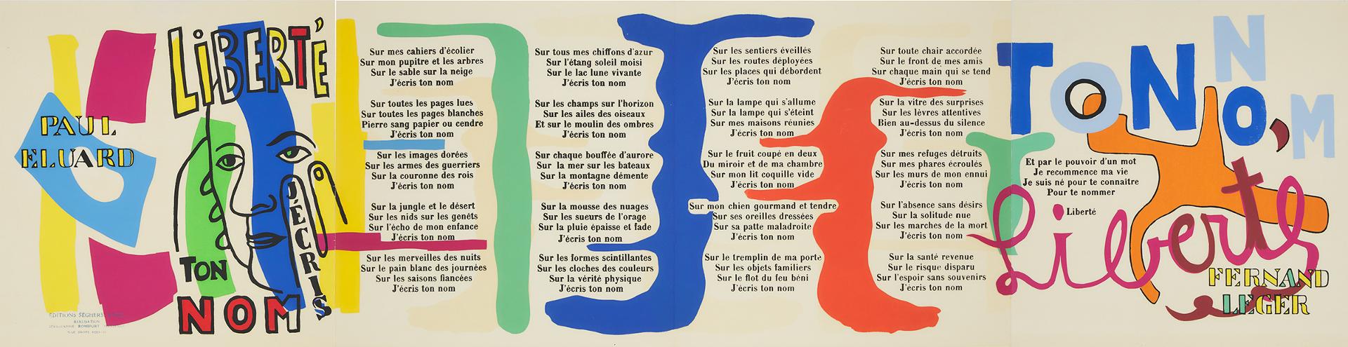 Fernand Léger (1881-1955) - Liberté, J’Écris Ton Nom, 1953