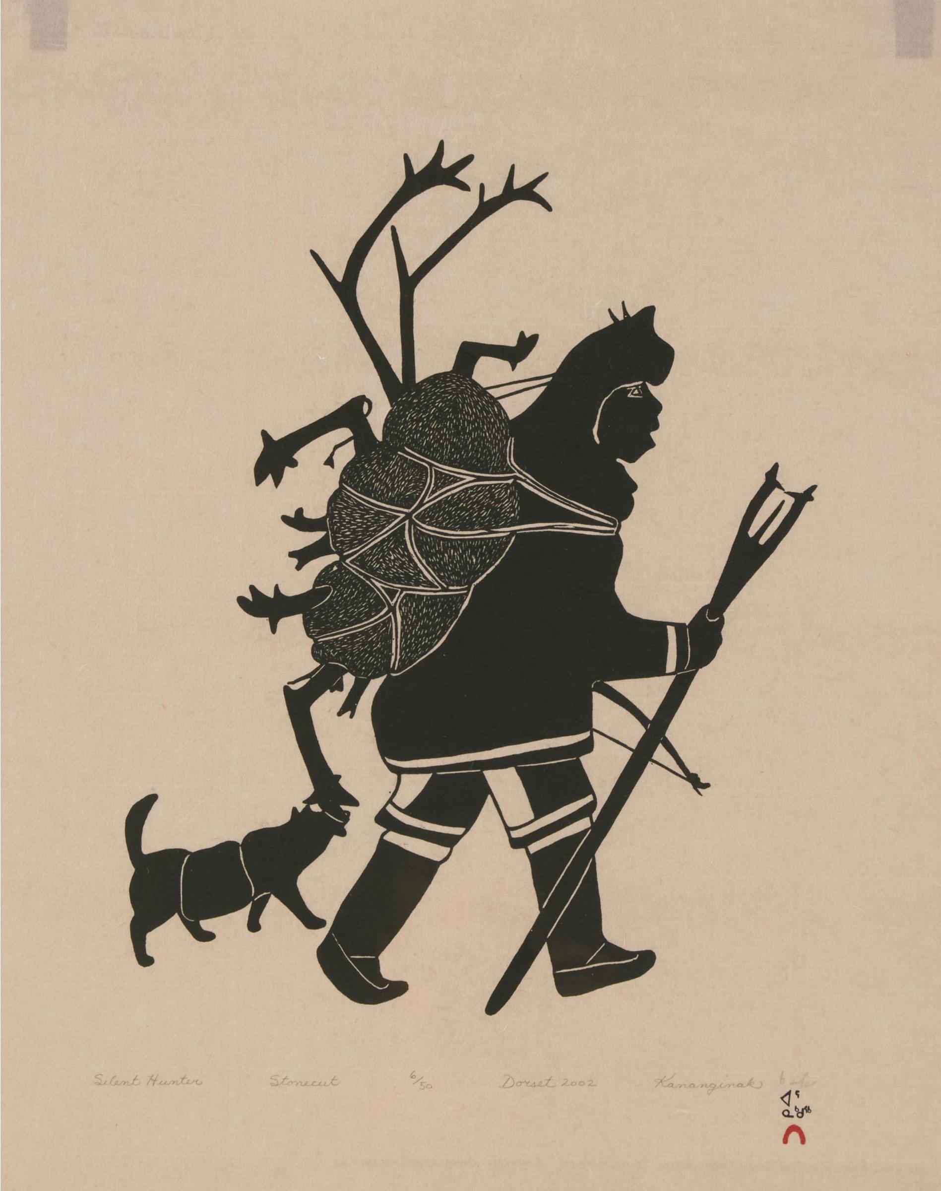 Kananginak Pootoogook (1935-2010) - Silent Hunter, 2002