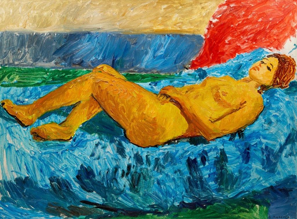 William Goodridge Roberts (1921-2001) - Nude Lying on Blue