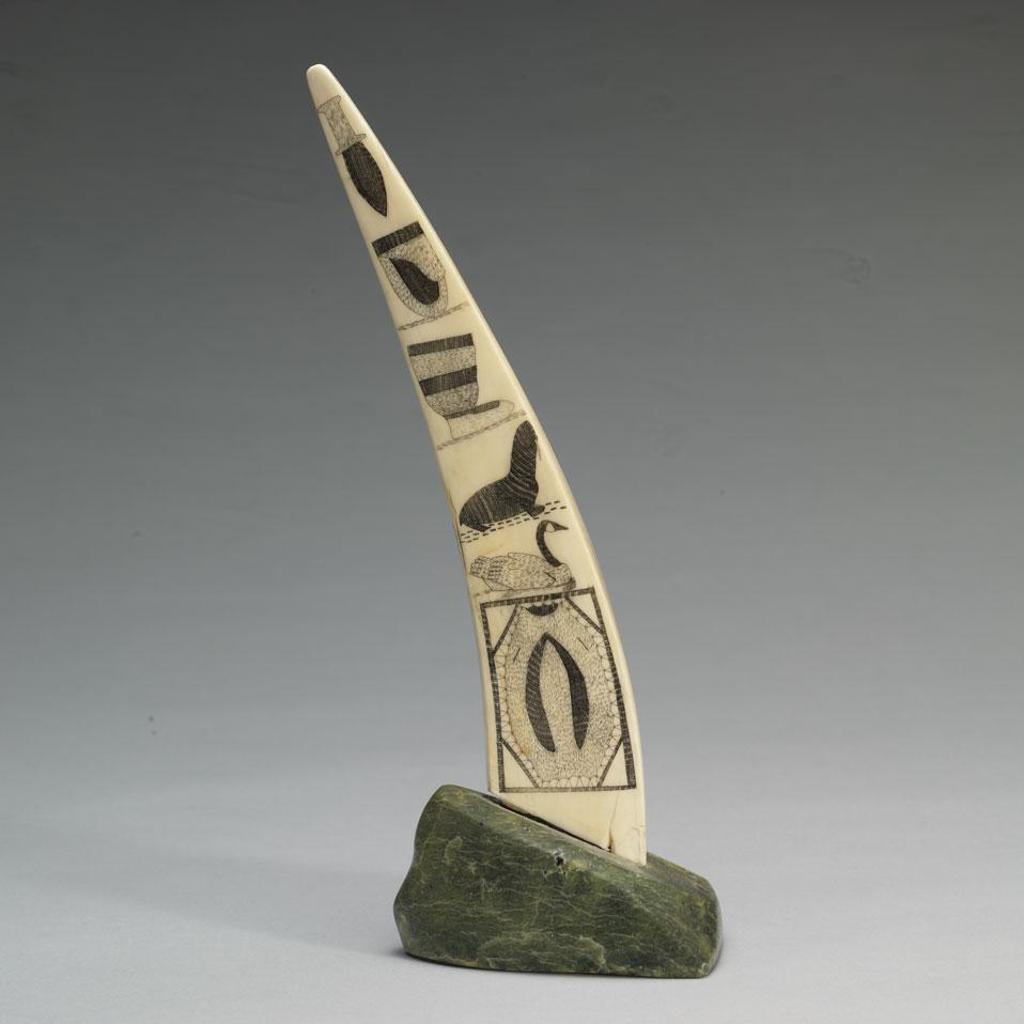 Davidee Itulu (1929-2006) - Incised Tusk On Base