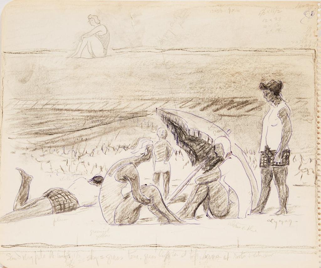 John Goodwin Lyman (1886-1967) - Studies for “Beach Scene”