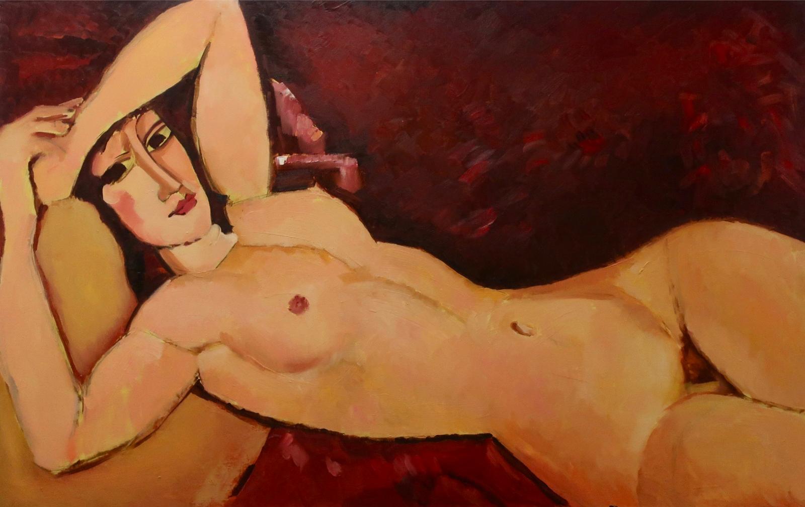 Alex Korenfeld (1944) - Reclining Nude