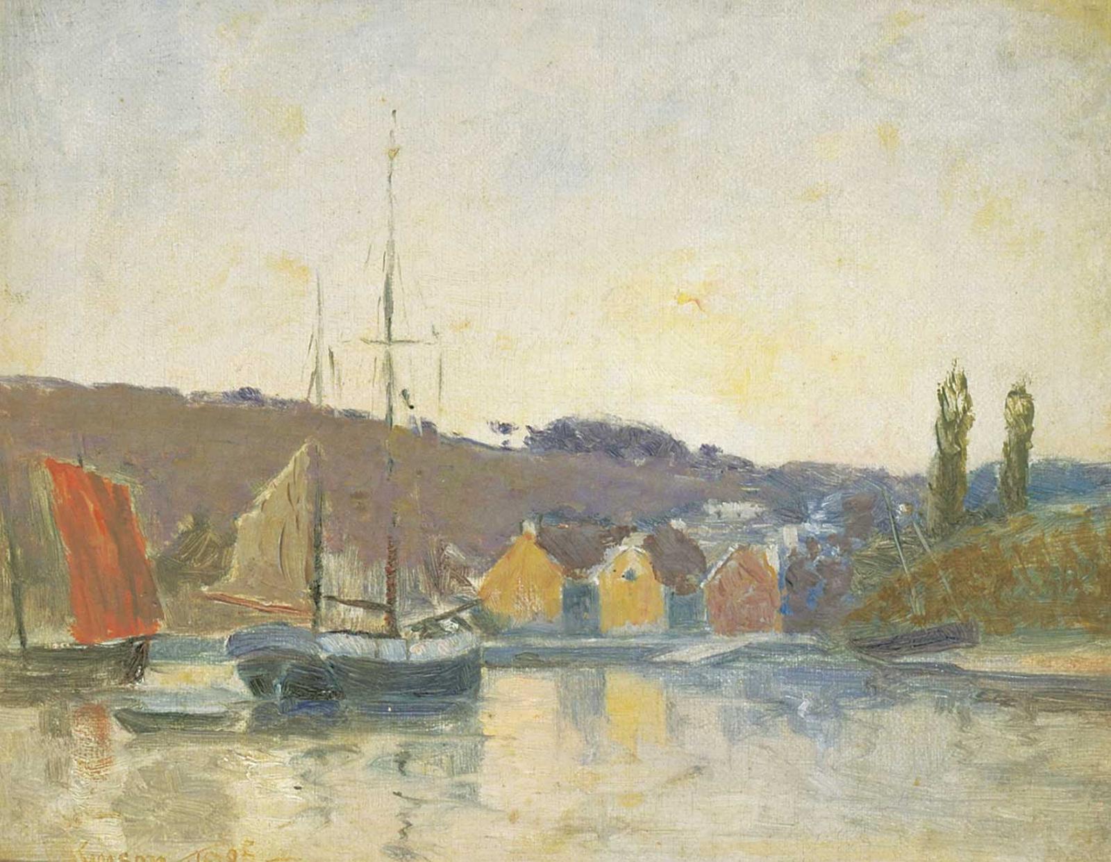 William Edwin Atkinson (1862-1926) - The Port of Pont Avon, France