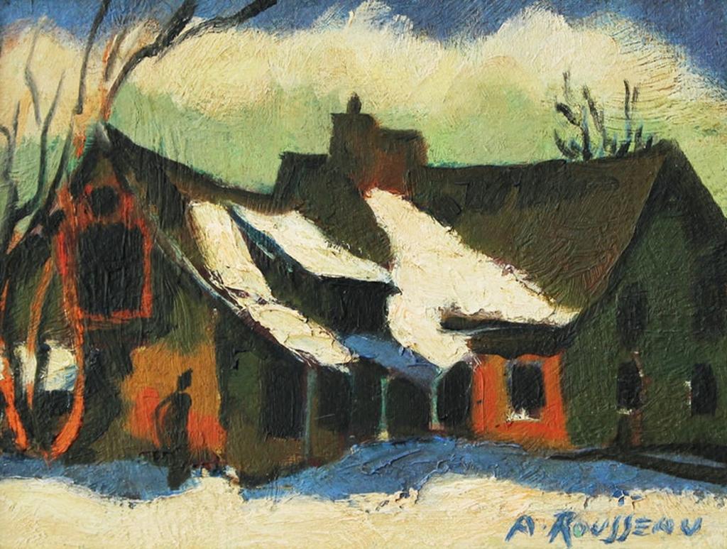 Albert Rousseau (1908-1982) - Winter Village Scene
