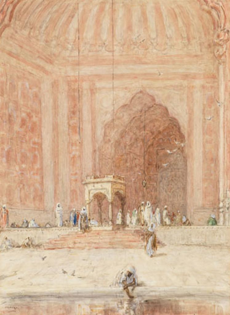 Marius Alexander Jacques Bauer (1867-1932) - Friday Mosque in Delhi