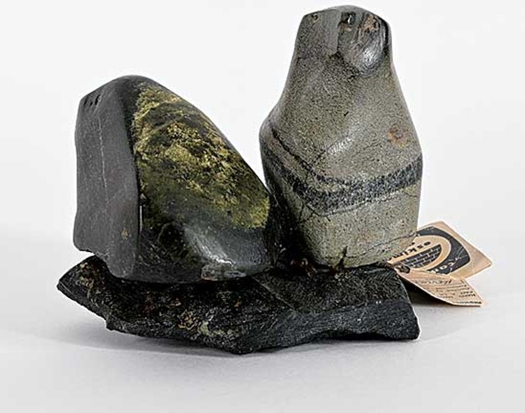 Adamie Kovianituk (1906) - Untitled - Bird and Seal on Rock