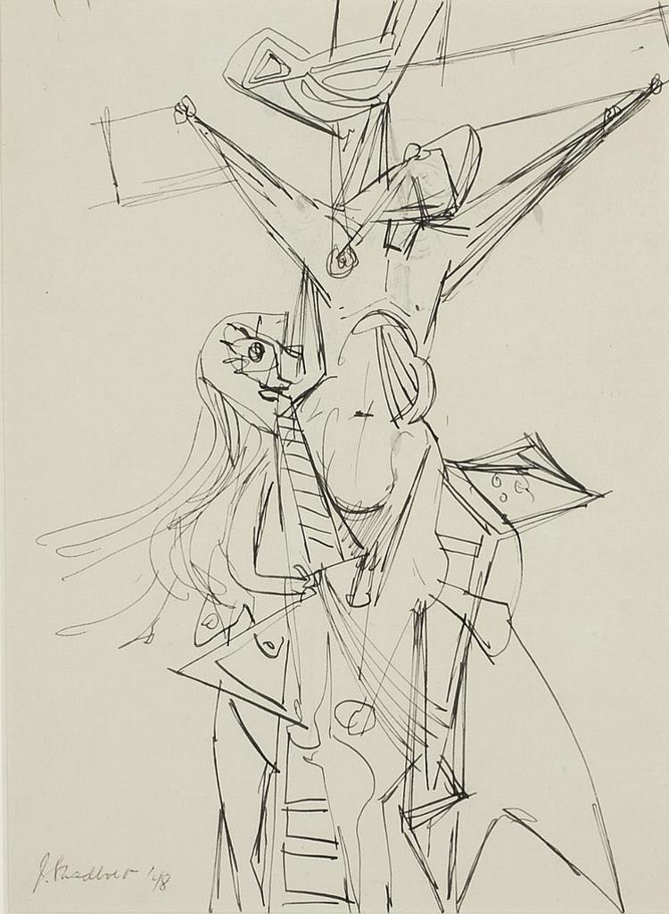 Jack Leaonard Shadbolt (1909-1998) - Crucifix Abstraction