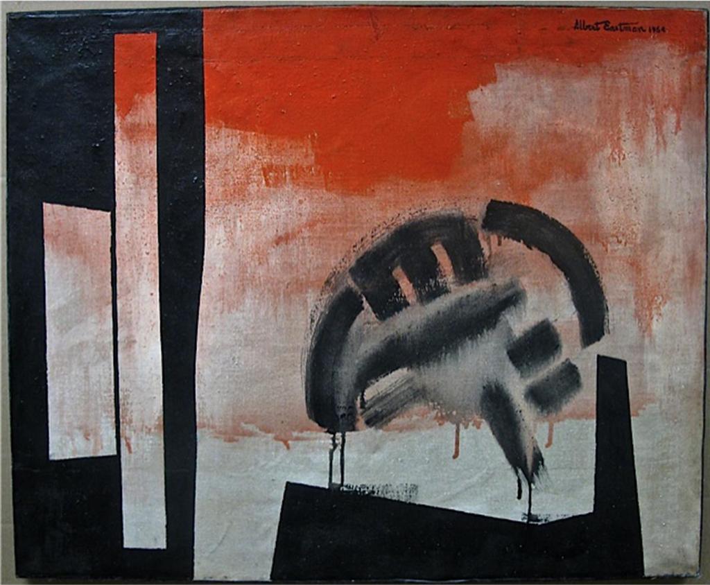 Albert Eastman (1918-1872) - Orange & Black Abstract