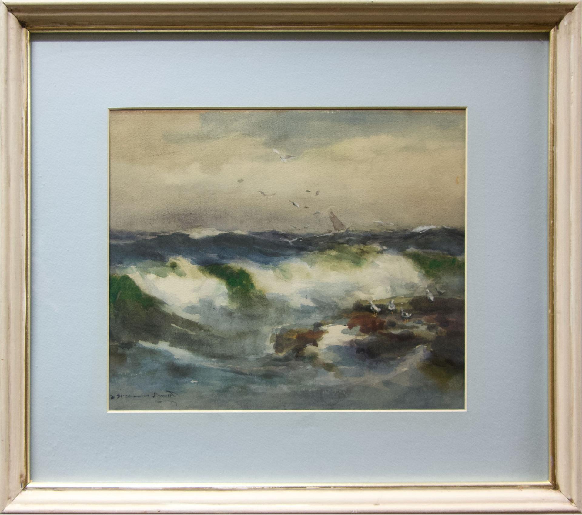 William St. Thomas Smith (1862-1947) - Untitled (Sailing In Heavy Waters)