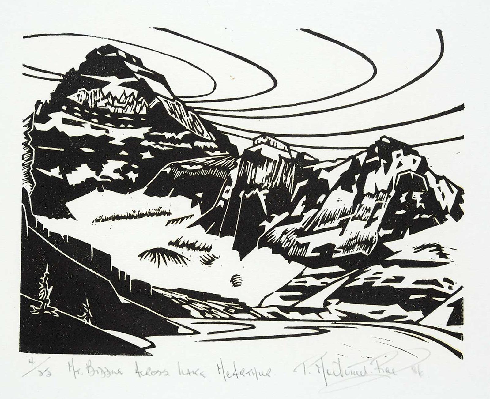 Peter Mortimer-Rae (1931) - Mt. Biddle Across Lake McArthur  #4/24