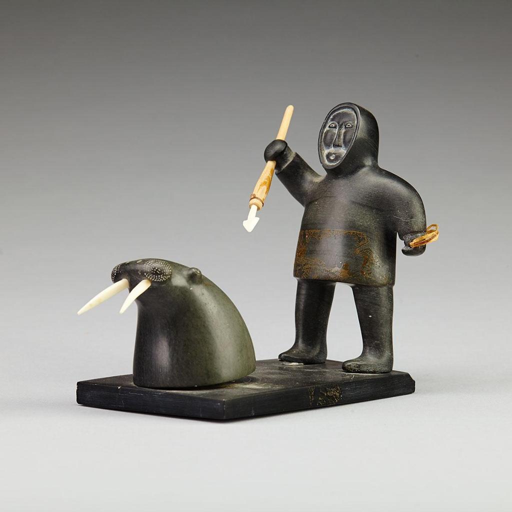 Moses Meeko (1920-1975) - Hunter Harpooning A Walrus