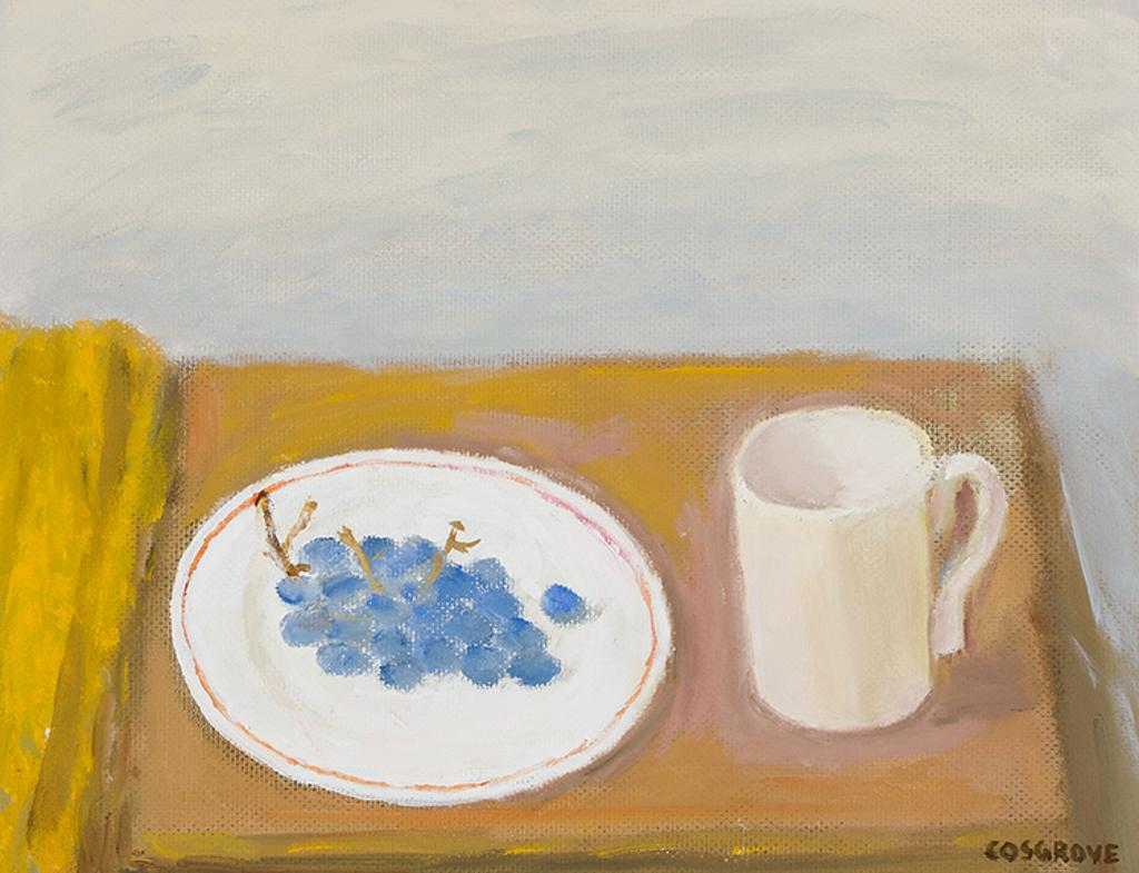 Stanley Morel Cosgrove (1911-2002) - Blue Grapes on Red-Bordered Plate