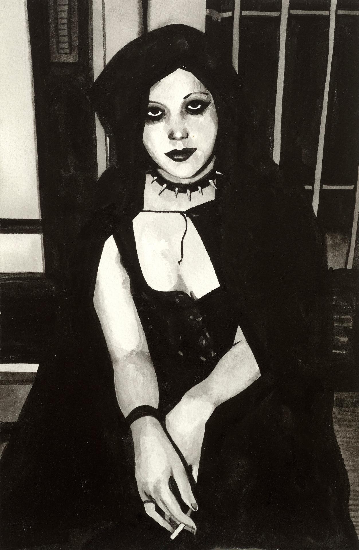 Brad Phillips (1973) - Goth Girl with Cigarette, 2003