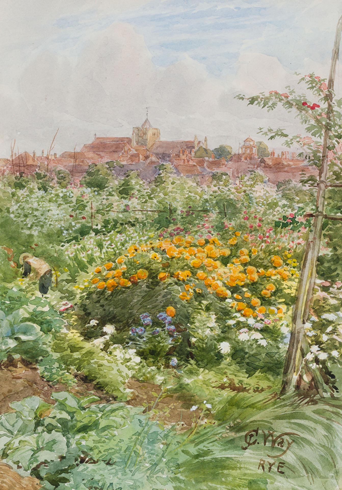 Charles Jones (C. J.) Way (1834-1919) - Flower Gathering Near Rye