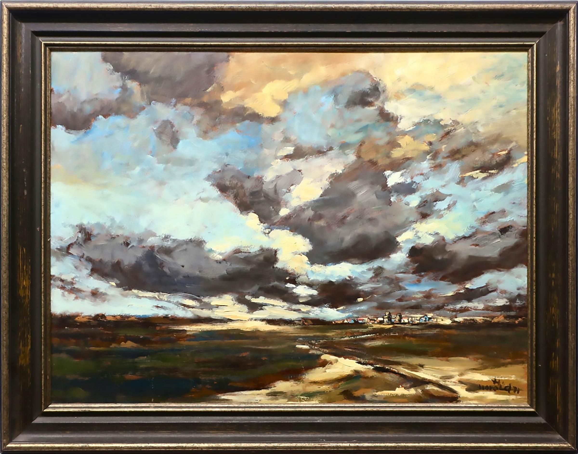 Hans Herold (1925-2011) - Near Langham, Sask., After The Rain
