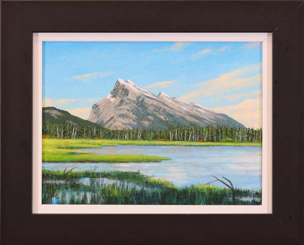 Chris MacClure (1943) - Summer Day, Banff (Mt Rundle)
