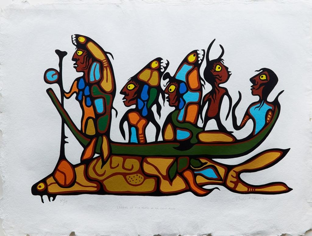 Norval H. Morrisseau (1931-2007) - The Legend of the Fish People at the Great Flood