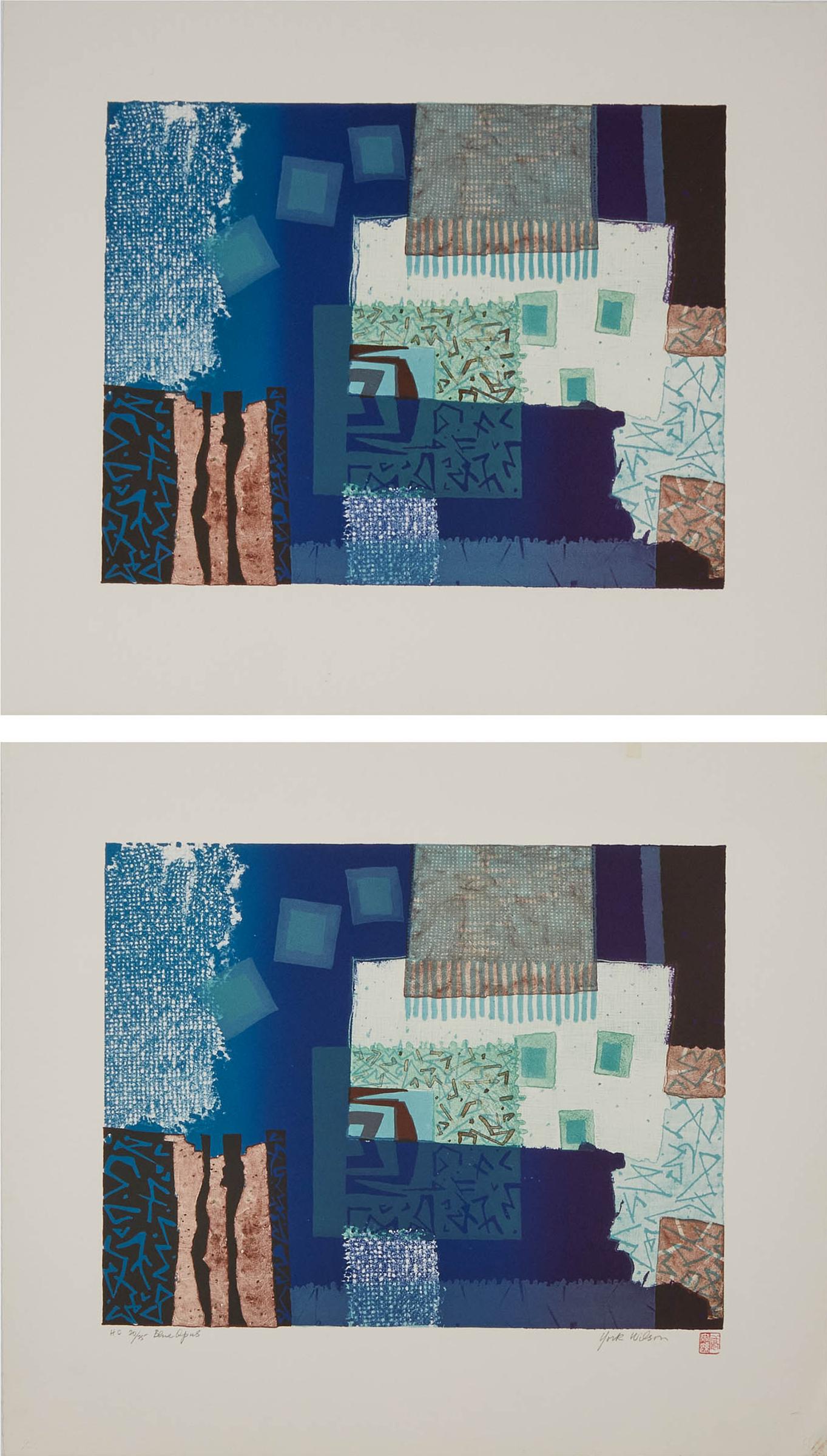 Ronald York Wilson Oca - Blue Opus; Blue Opus (Trial Copy), 1978