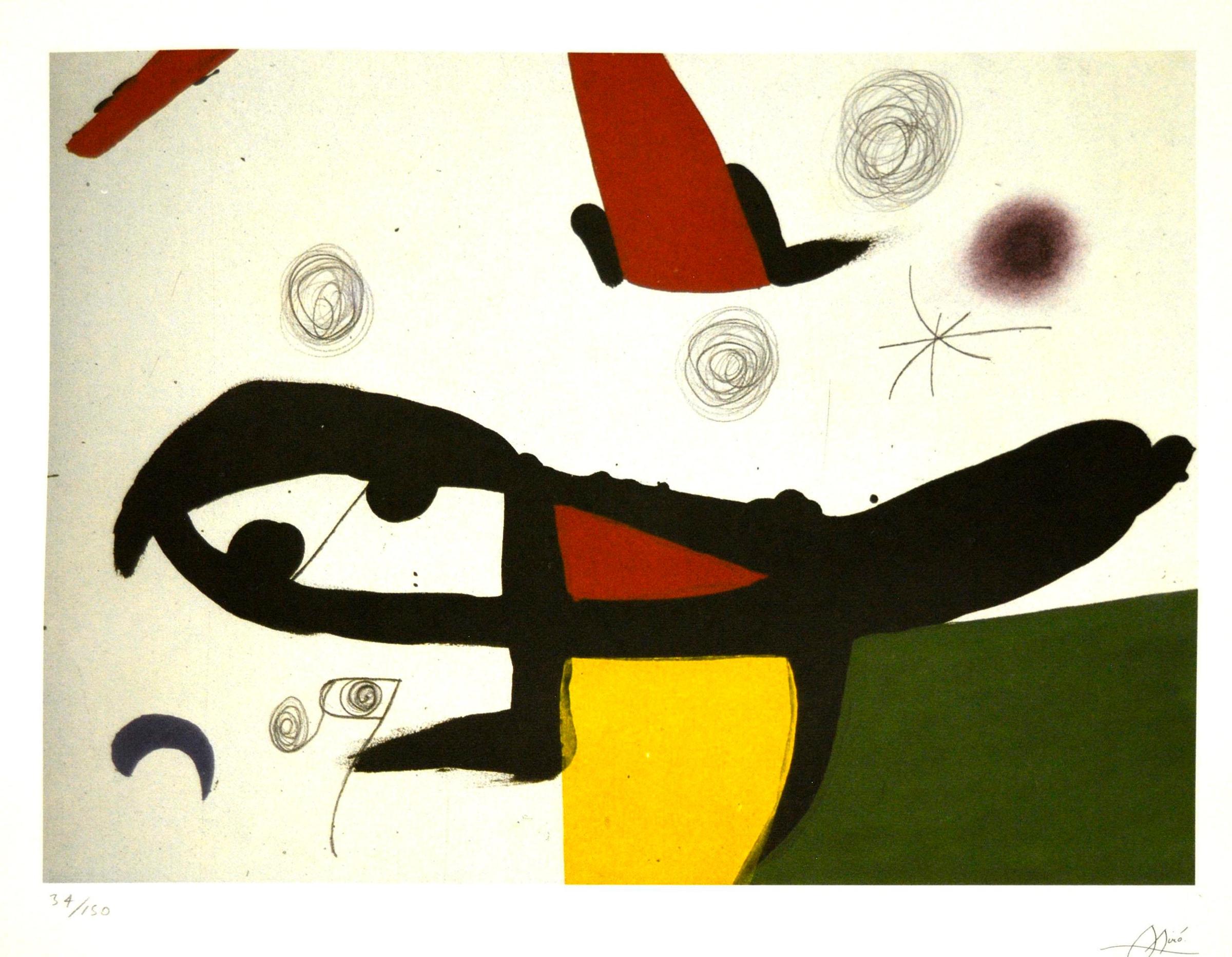 Joan Miró (1893-1983) - lithographie décalée 32 couleurs