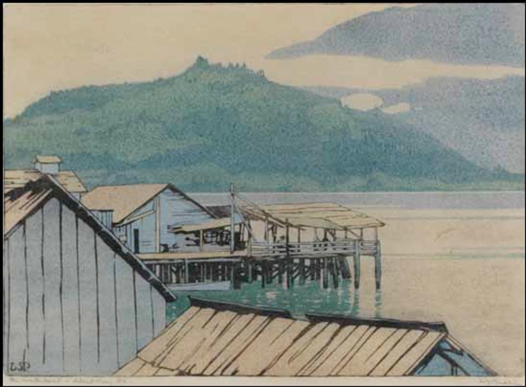 Walter Joseph (W.J.) Phillips (1884-1963) - The Waterfront, Alert Bay, British Columbia