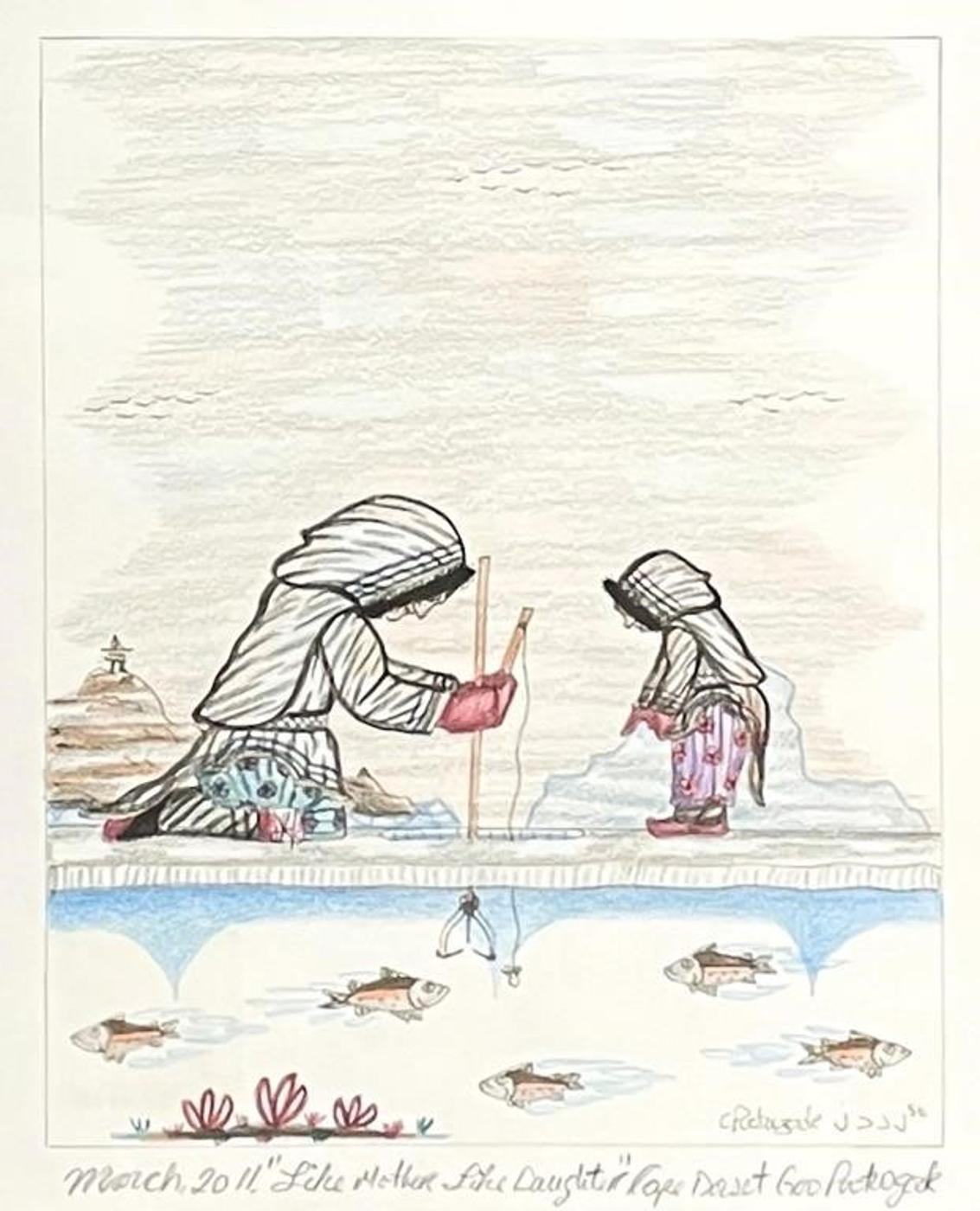 Goo Pootoogook (1957) - pencil crayon on paper
