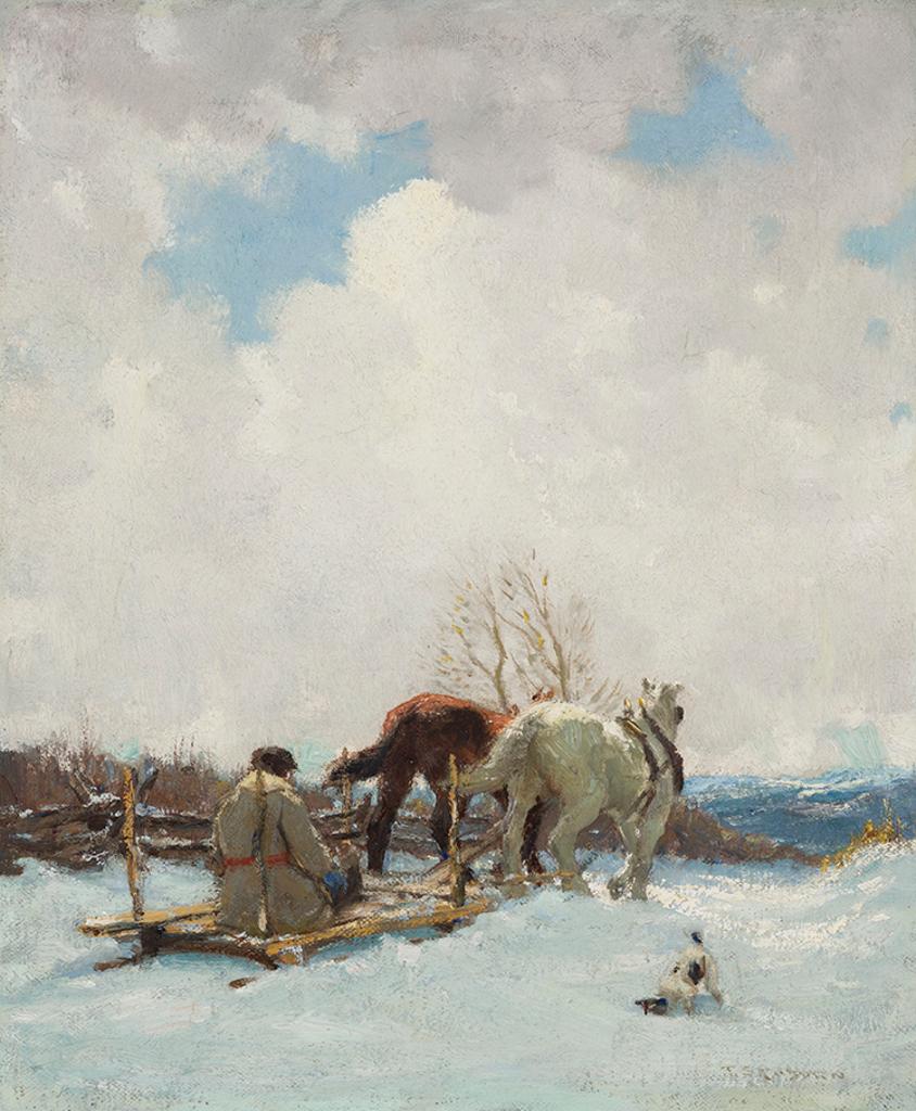 Frederick Simpson Coburn (1871-1960) - Team, Sleigh and Driver