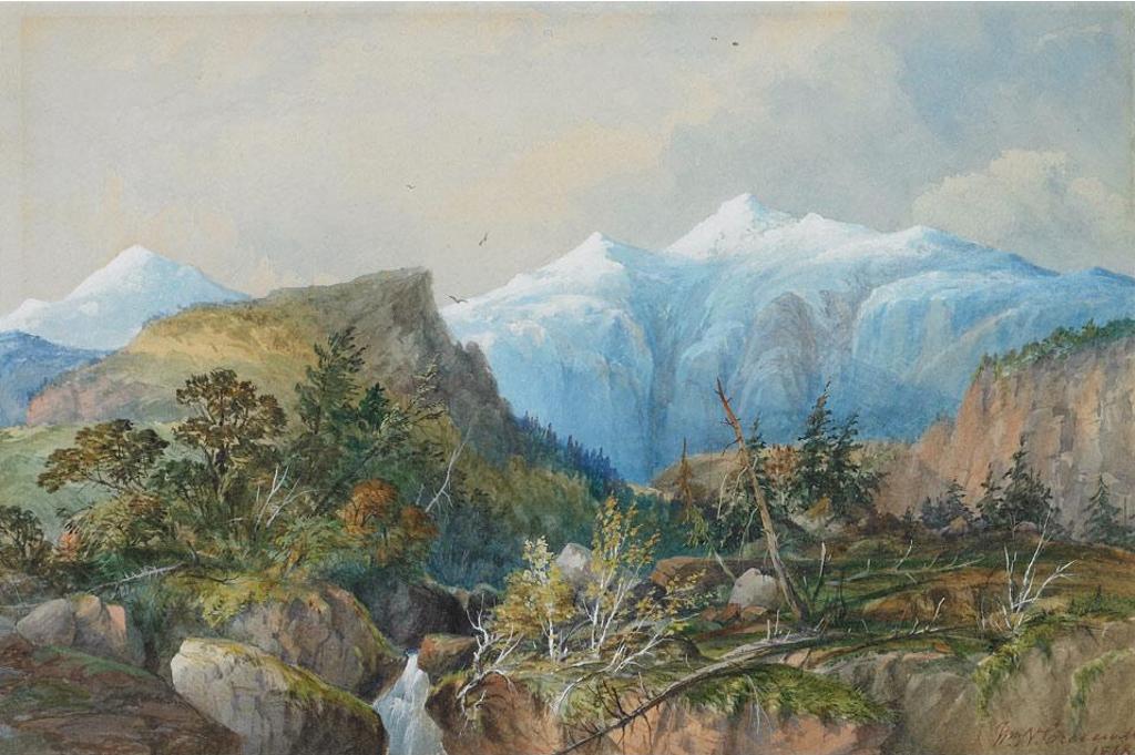 William Nicoll Cresswell (1822-1888) - Waterfall In The Rockies