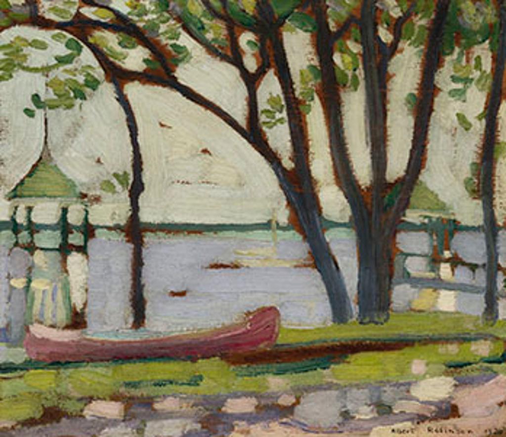 Albert Henry Robinson (1881-1956) - The Red Canoe / Sunset (verso)