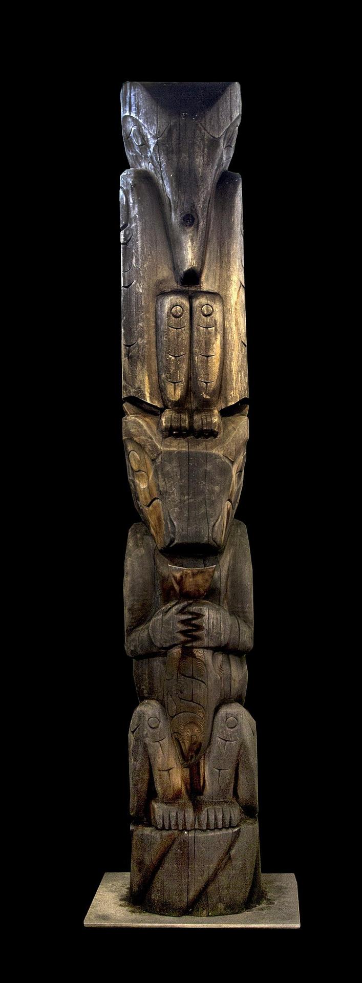 Randy Frank - a hand carved cedar totem pole