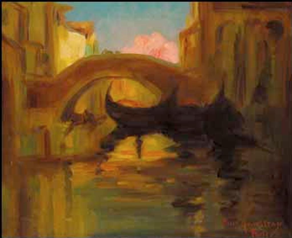 Mary Ritter Hamilton (1873-1954) - Gondolas on the Canal