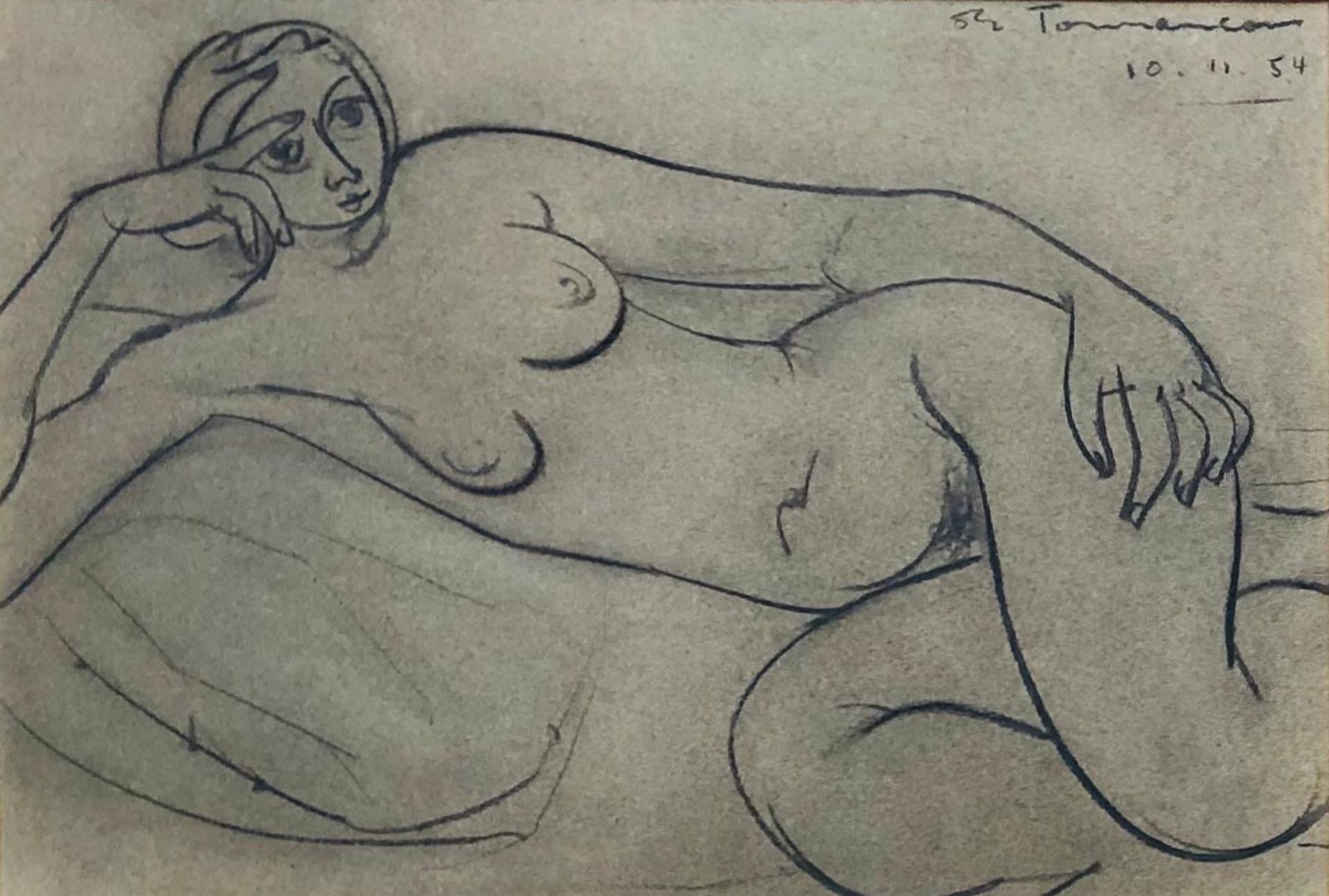 Jacques Godefroy de Tonnancour (1917-2005) - Nue, 1954