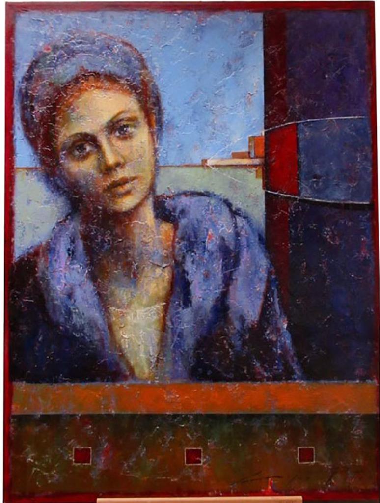 André Pitre (1965) - Femme À Enclosure Bleu