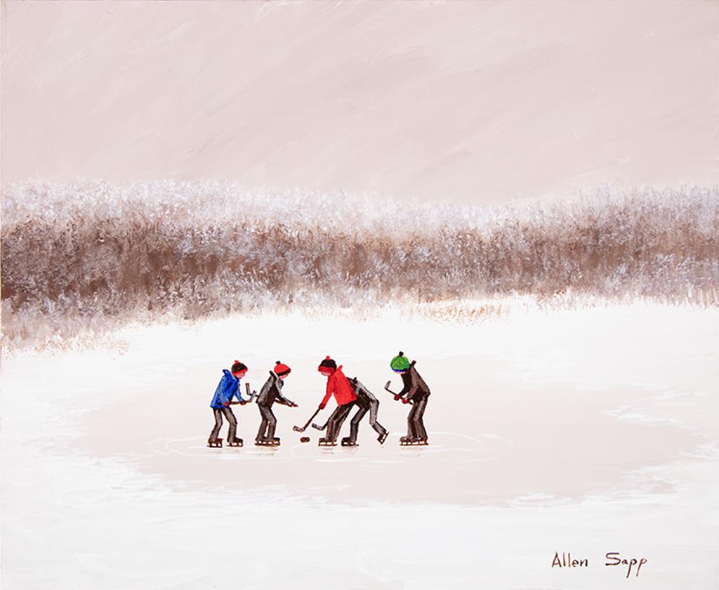 Allen Fredrick Sapp (1929-2015) - Kids Playing Hockey